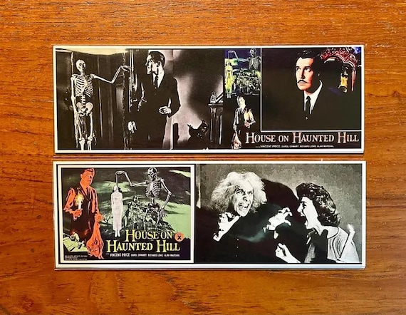 House on Haunted Hill Handmade Bookmarks Vintage Horror Film Classic Vincent Price
