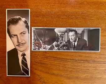 VINCENT PRICE Handmade Bookmarks Vintage Horror Icon