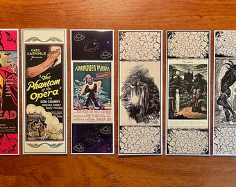 Handmade Bookmarks Vintage Horror Movie Poster & Occult Art Series