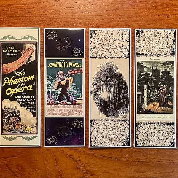 Handmade Bookmarks Vintage Horror Movie Poster & Occult Art Series