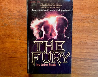 The Fury by John Farris 1978 Movie Tie In Edition Paperback Book Supernatural Horror