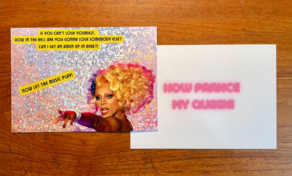 RUPAUL Handmade Greeting Card Humorous Postcard All Occasion Encouragement LGBT+