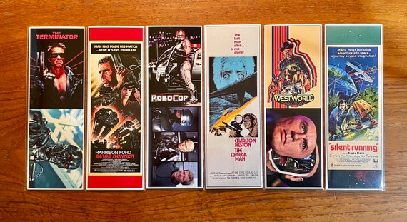 Dystopian SCI FI Films Handmade Bookmarks Terminator Blade Runner Westworld Omega Man Robocop