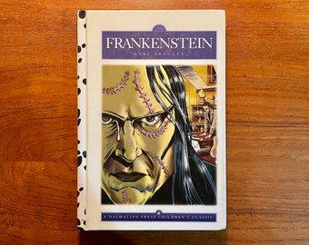 Vintage YA Horror Book Frankenstein by Mary Shelley 2002 Illustrated Edition Hardcover Classic