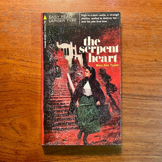 Vintage Gothic Romance Book The Serpent Heart by Mary Ann Taylor 1971 Paperback