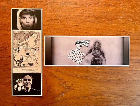 CARNIVAL OF SOULS Handmade Bookmarks 1960s Horror Film Cult Classic
