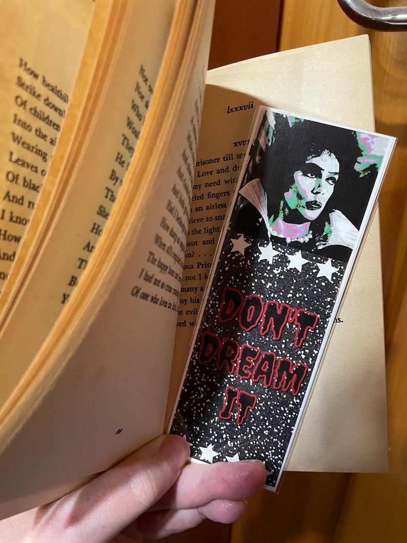 Tim Curry Don't Dream It Be IT Handmade Bookmarks Cult Classics Rocky Horror image 3