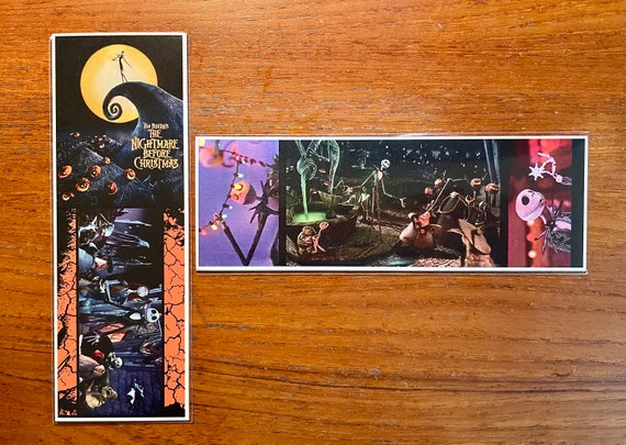 NIGHTMARE BEFORE CHRISTMAS Handmade Bookmarks Tim Burton Film Classic