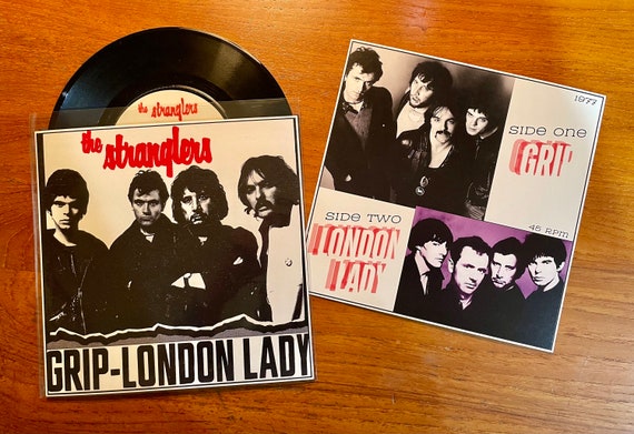 The Stranglers - Grip b/w London Lady 7" 45 UK Single 1977 Vinyl Record w/Custom Sleeve