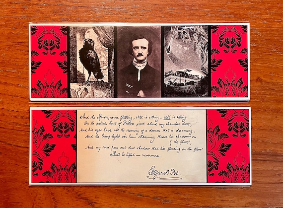 EDGAR ALLAN POE Handmade Bookmark Gothic Author