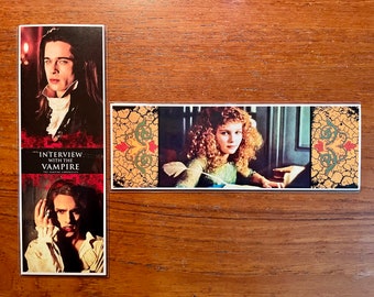 INTERVIEW with the VAMPIRE Handmade Bookmarks 1990s Gothic Film Classic