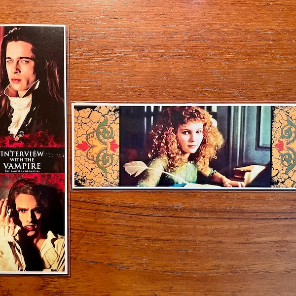 INTERVIEW with the VAMPIRE Handmade Bookmarks 1990s Gothic Film Classic