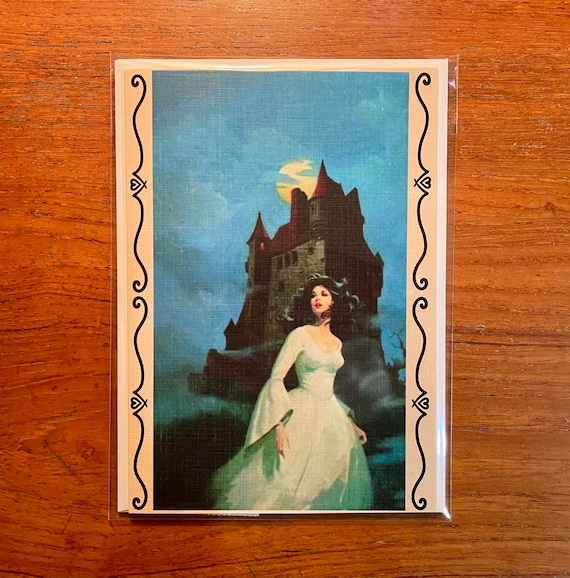 Handmade Greeting Card & Bookmark Set Vintage Gothic Romance All Occasion Blank Cards