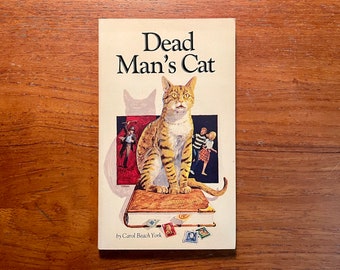 Vintage YA Mystery Book Dead Man's Cat by Carol Beach York 1982 Paperback