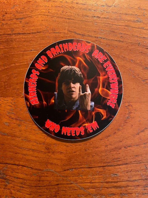 Snarky Stickers Airheads and Braindeads TRICK OR TREAT Horror Film Vinyl Sticker