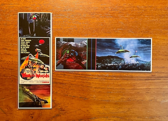 War of the Worlds Handmade Bookmarks 1950s Sci Fi Movie Classic