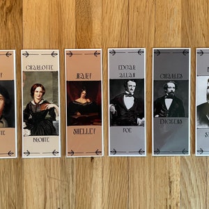 Marcadores hechos a mano Autores y novelas góticas vintage Frankenstein Drácula Cumbres borrascosas