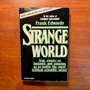 Strange World by Frank Edwards 1980s Edition Softcover Book Occult Paranormal
