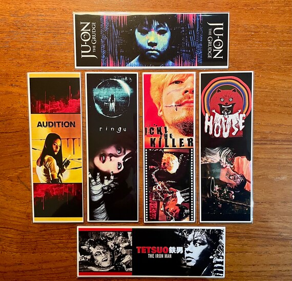 JAPANESE HORROR Handmade Bookmarks J-Horror Films Ringu Ju-On Hausu Audition