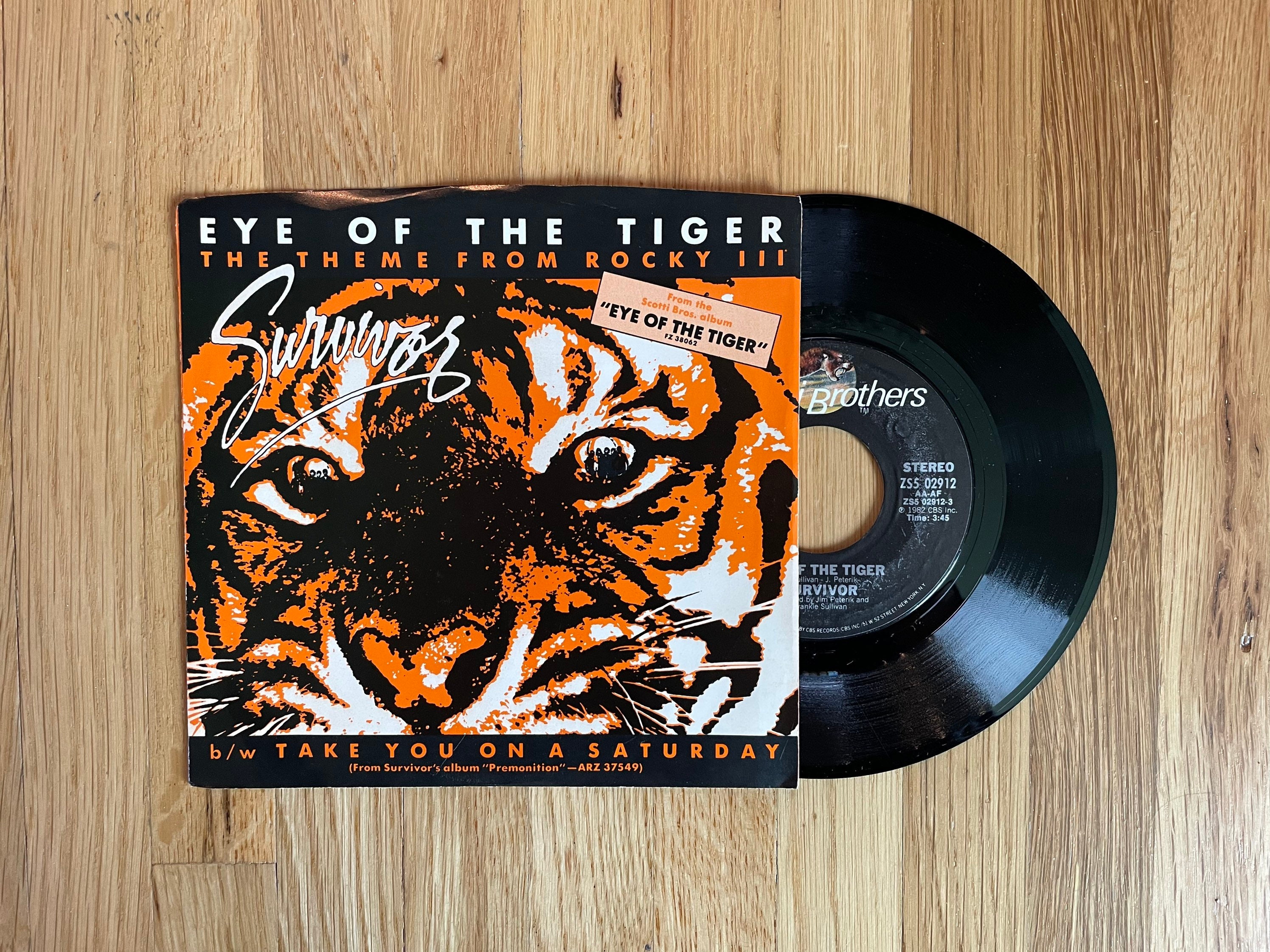 Vintage Survivor Eye of the Tiger LP Record Album Vinyl Start 