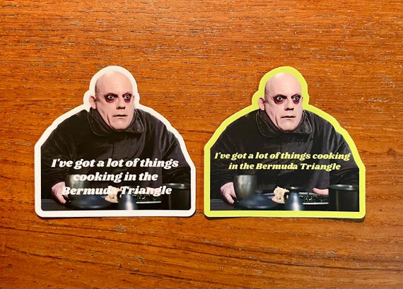 UNCLE FESTER - The Addams Family Die Cut Vinyl Sticker