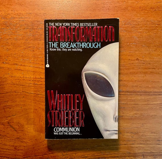 Transformation: The Breakthrough by Whitley Strieber 1989 First Edition Paperback Book Paranormal