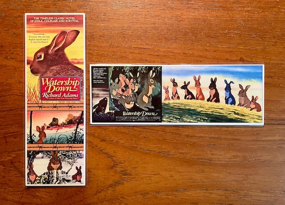 WATERSHIP DOWN Handmade Bookmarks 1970s Richard Adams Classic
