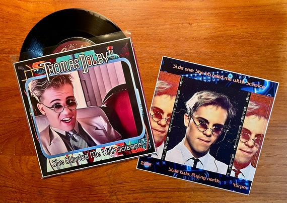 Thomas Dolby - She Blinded Me With Science 7" 45 Single 1982 Vinyl Record w/Custom Sleeve