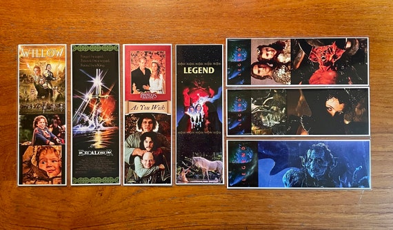Handmade Bookmarks 1980s Fantasy Film Favorites Series 1
