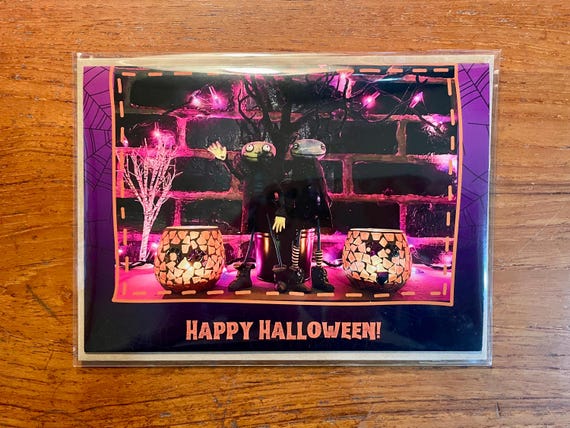HAPPY HALLOWEEN Handmade Greeting Card Two Ghouls Humorous Horror Cards