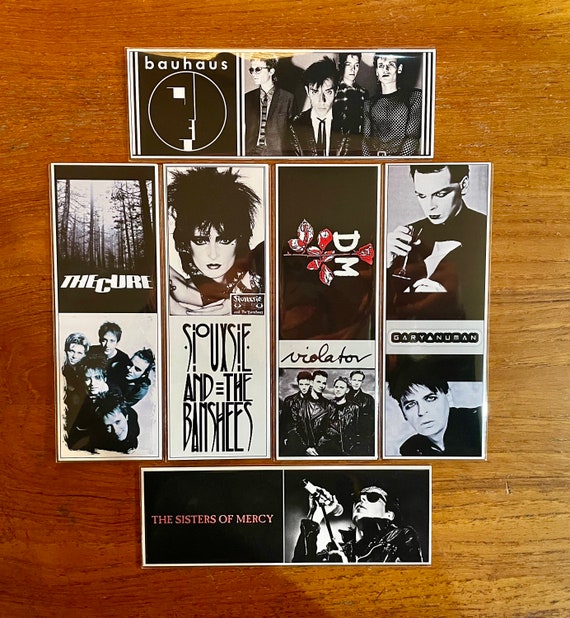 GOTH GROUPS Handmade Bookmarks Series Bauhaus Siouxsie The Cure Depeche Mode Gary Numan Sisters of Mercy