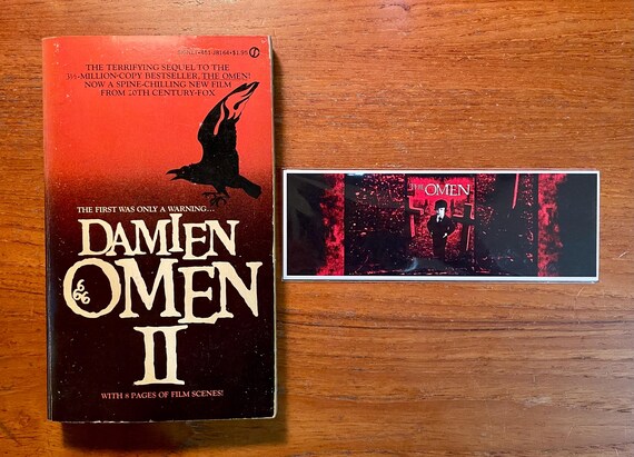 Damien Omen II by Joseph Howard 1978 Movie Tie-In Edition Paperback Book & Bookmark Set