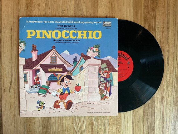 Disney's Pinocchio Story & Songs LP 1969 Booklet and Vinyl Record Album