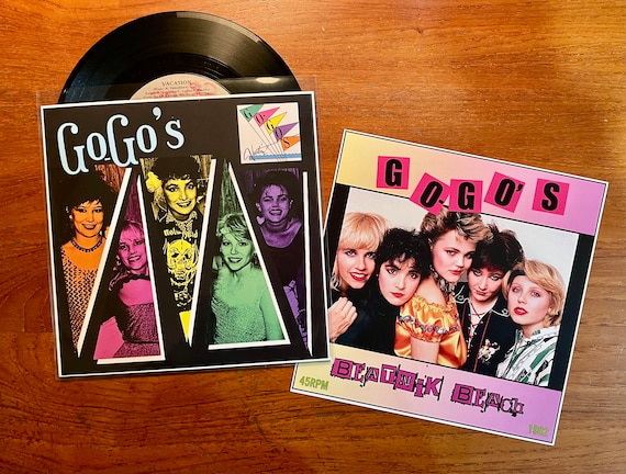 The Go-Go's - Vacation 7" 45 RPM Single 1981 Vinyl Record w/Custom Sleeve Girl Group Belinda Carlisle