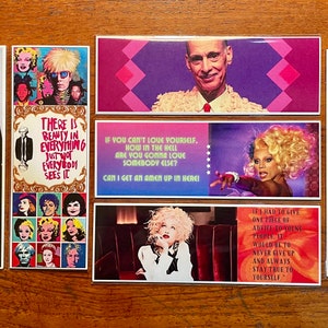 LGBTQ+ Pride Icons and Allies Handmade Bookmarks John Waters Cher Warhol