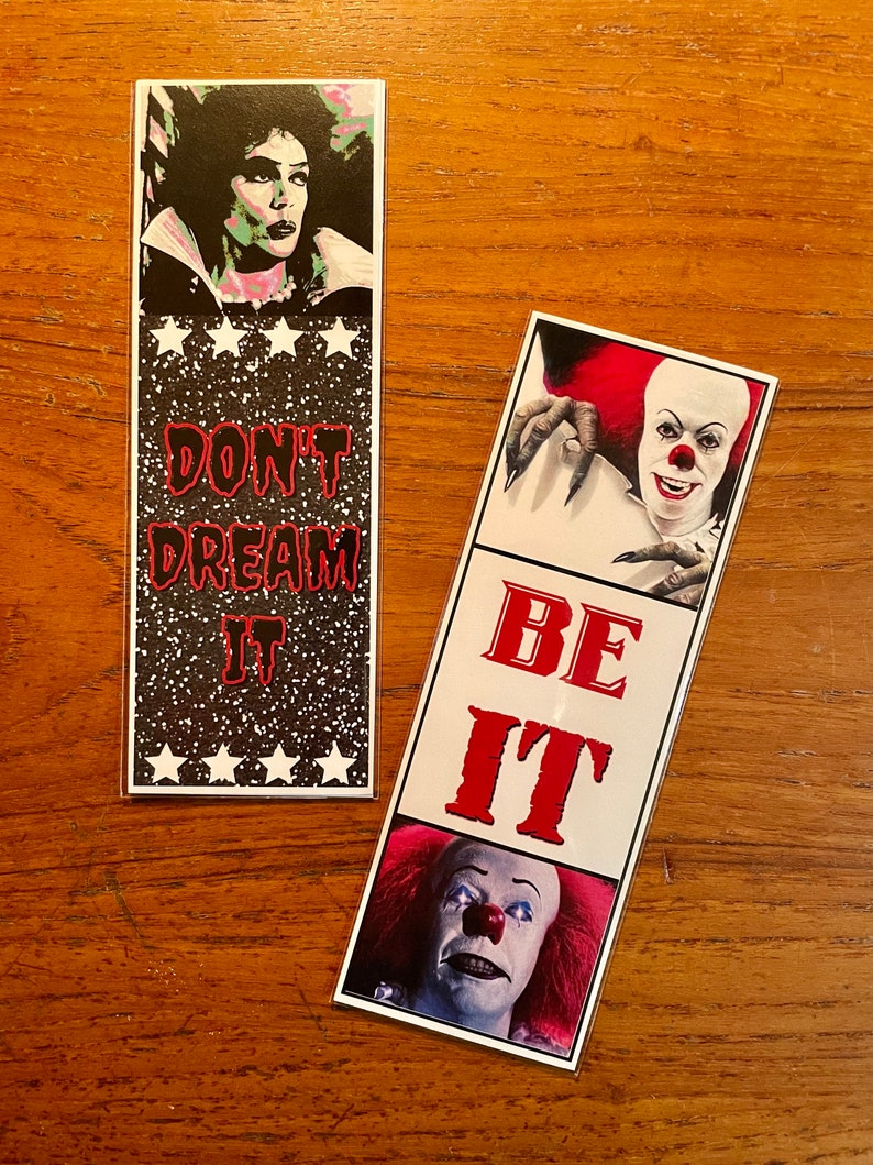 Tim Curry Don't Dream It Be IT Handmade Bookmarks Cult Classics Rocky Horror image 2