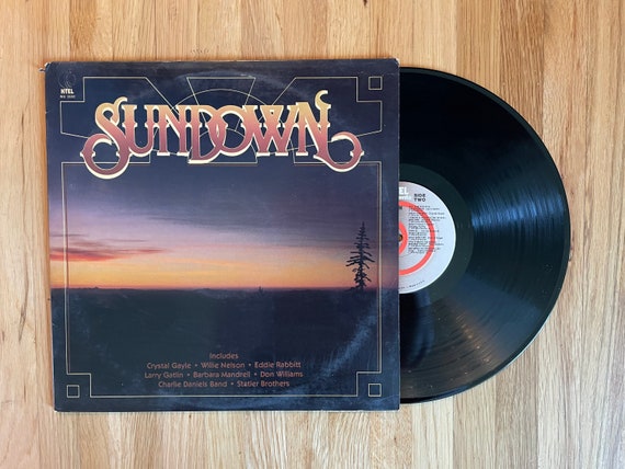 Sundown K-TEL Country Compilation LP 1979 Willie Nelson Crystal Gayle Vinyl Record Album