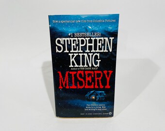 Vintage Horror Book Misery Stephen King 1990 Movie Tie-In Edition Paperback