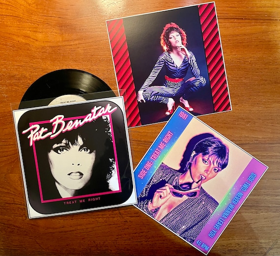 Pat Benatar - Treat Me Right 7" 45 Single 1981 Vinyl Record with Custom Sleeve + BONUS Print