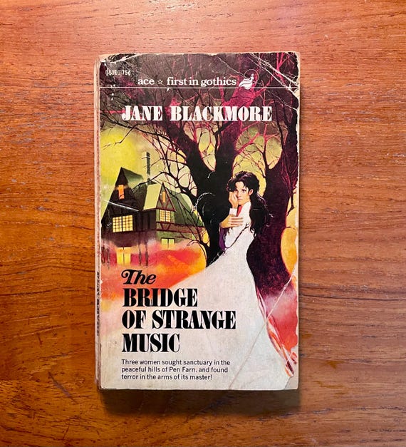 Vintage Gothic Romance Book The Bridge of Strange Music by Jane Blackmore 1960s Paperback