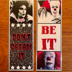 Tim Curry Don't Dream It Be IT Handmade Bookmarks Cult Classics Rocky Horror image 1