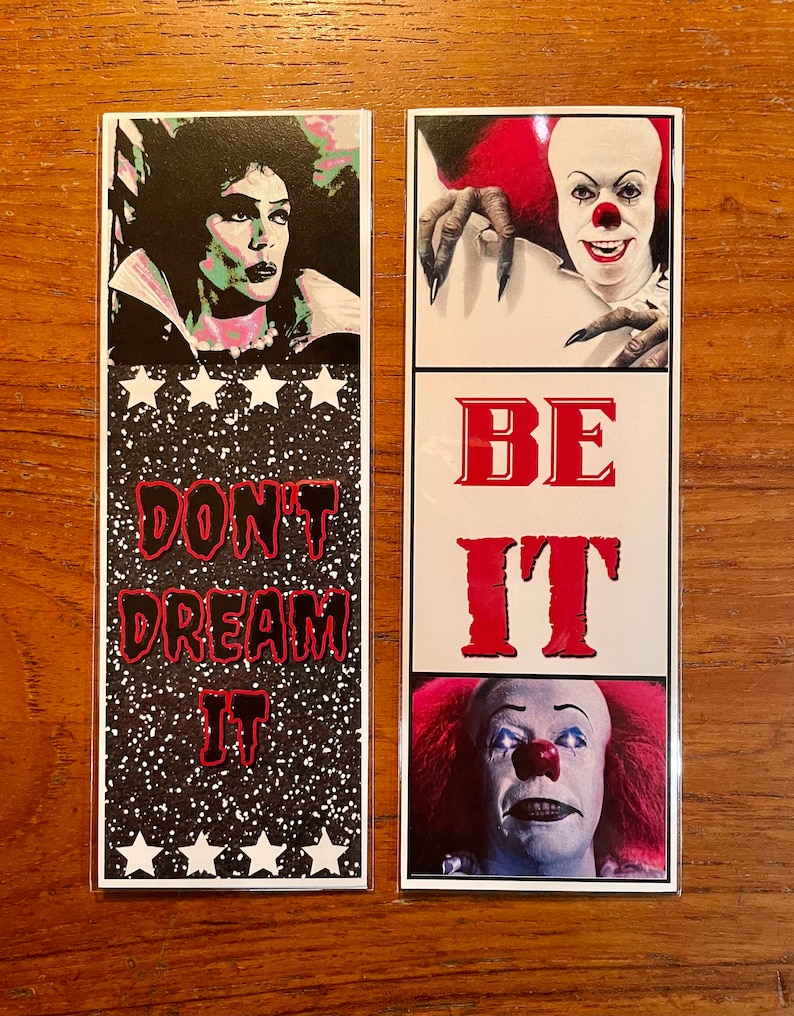 Tim Curry Don't Dream It Be IT Handmade Bookmarks Cult Classics Rocky Horror image 1