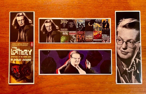 Shirley Jackson Handmade Bookmarks Gothic Author Series