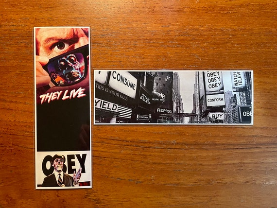 THEY LIVE Handmade Bookmarks John Carpenter Horror Film Cult Classic