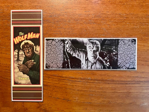 THE WOLF MAN Handmade Bookmarks Classic Horror Icons Series 1