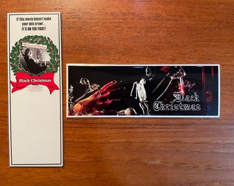 Black Christmas Handmade Bookmark Holiday Horror Classic