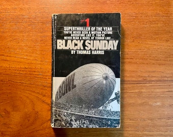 Black Sunday by Thomas Harris 1977 Movie Tie In Edition Thriller Paperback Book