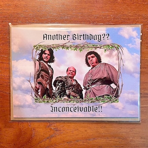 LA PRINCESS BRIDE Carte d'anniversaire faite main Cartes humoristiques Classiques des années 80