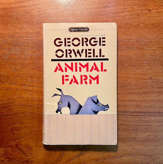Animal Farm by George Orwell 1980's Signet Edition Paperback Book Vintage Classics Literature