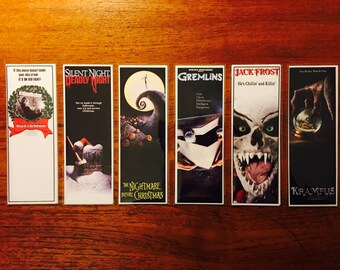 Handmade Bookmarks Christmas Horror Film Series